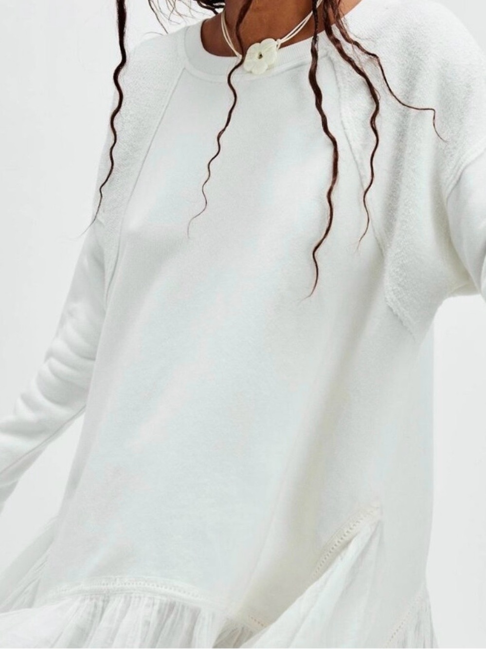 Women's White Long-Sleeve Tunic Top free people